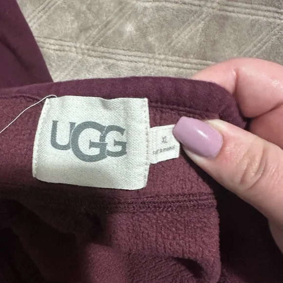 UGG Women's Burgundy Sweatpants - Picture 3 of 3
